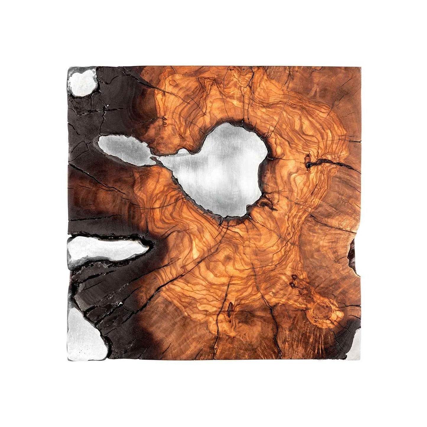 Wood Casting Side Table / Cypress or Eucalyptus