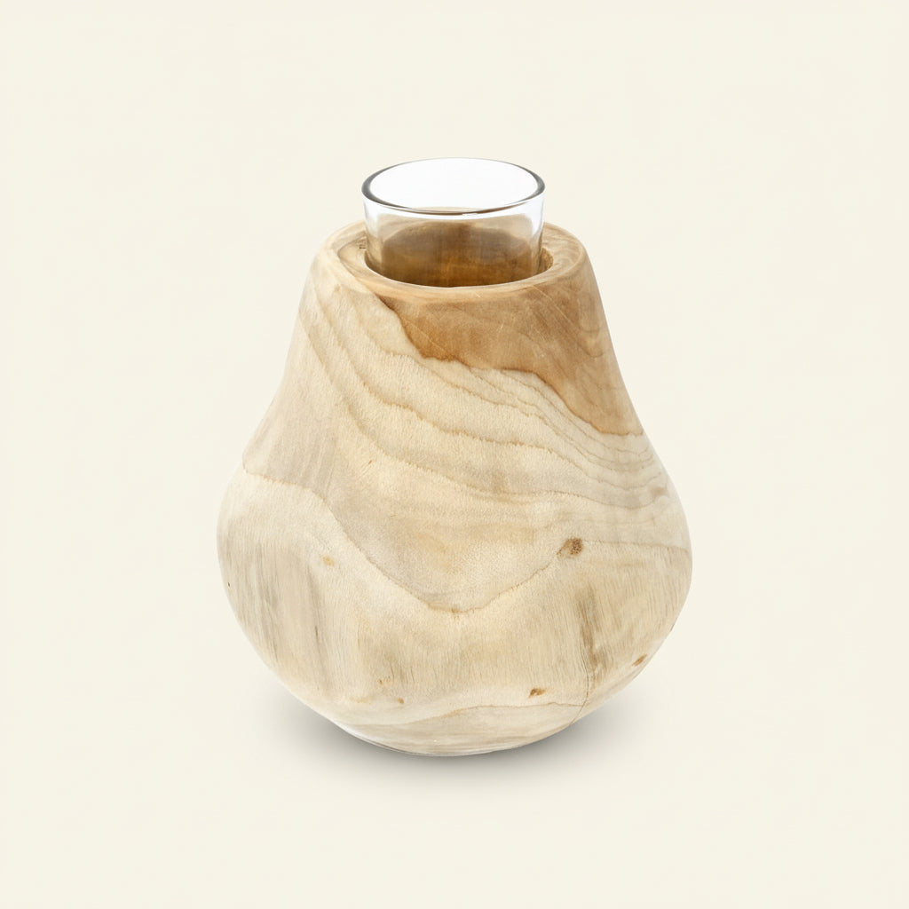 WOODEN CANDLE DROP