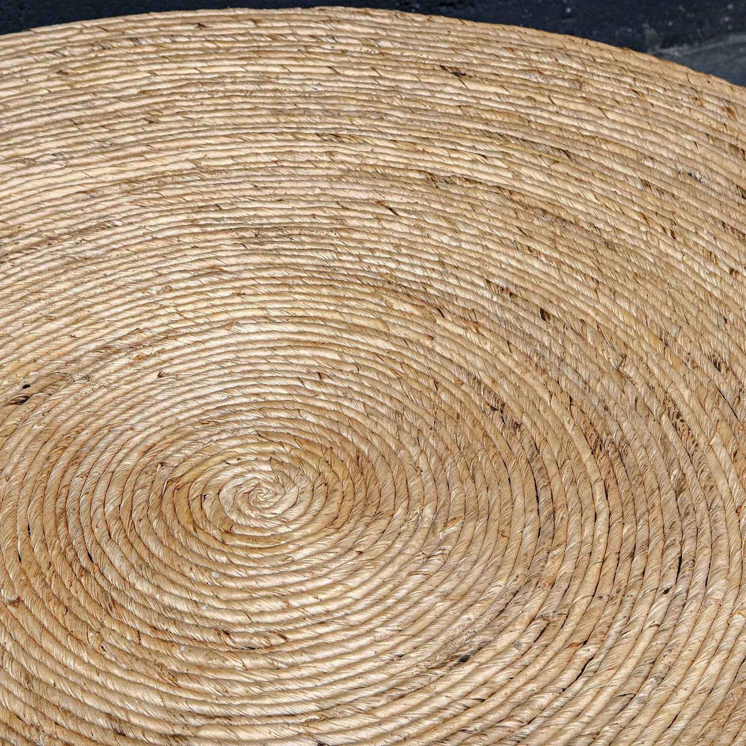 WOVEN BANANA LEAF ROUND COFFEE TABLE