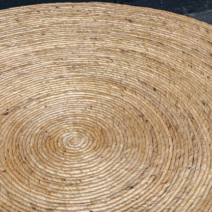 WOVEN BANANA LEAF ROUND COFFEE TABLE