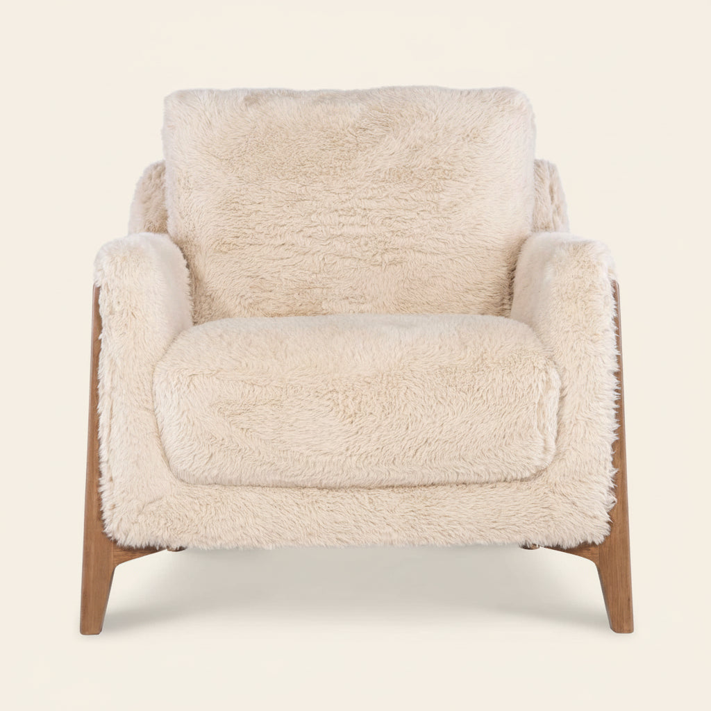 YAKETY-YAK SHEARLING ARM CHAIR