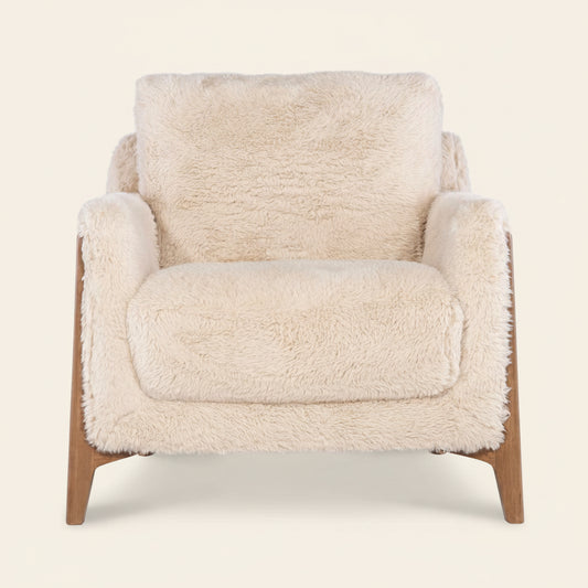 YAKETY-YAK SHEARLING ARM CHAIR