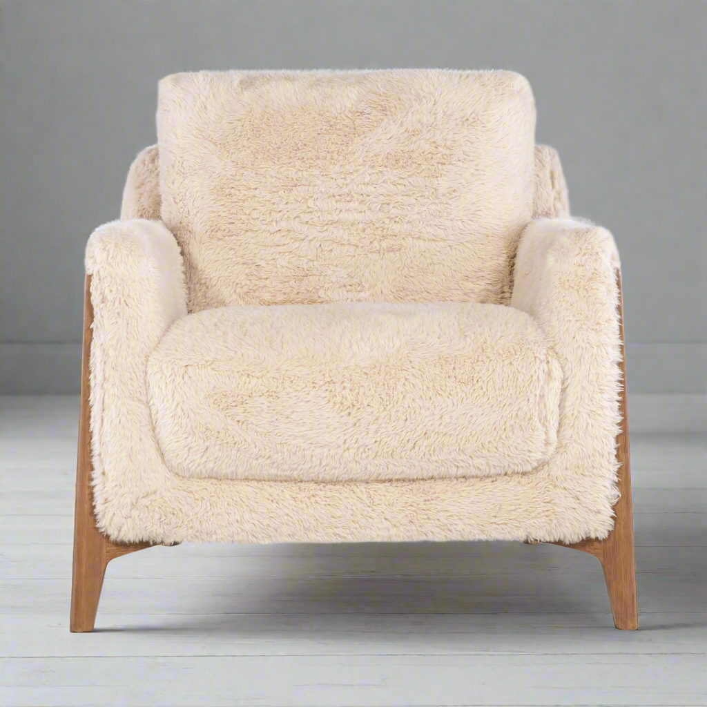 YAKETY-YAK SHEARLING ARM CHAIR