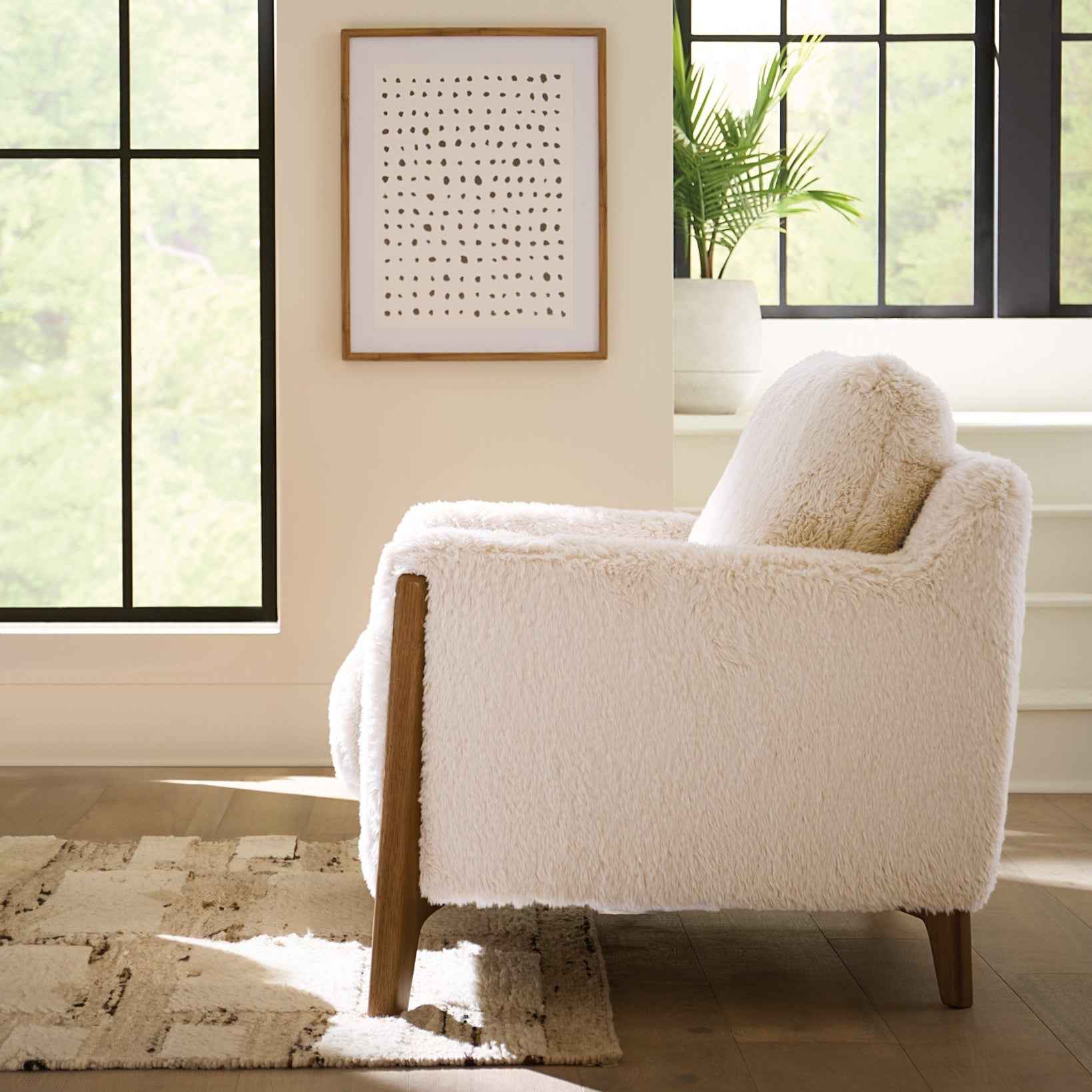 YAKETY-YAK SHEARLING ARM CHAIR