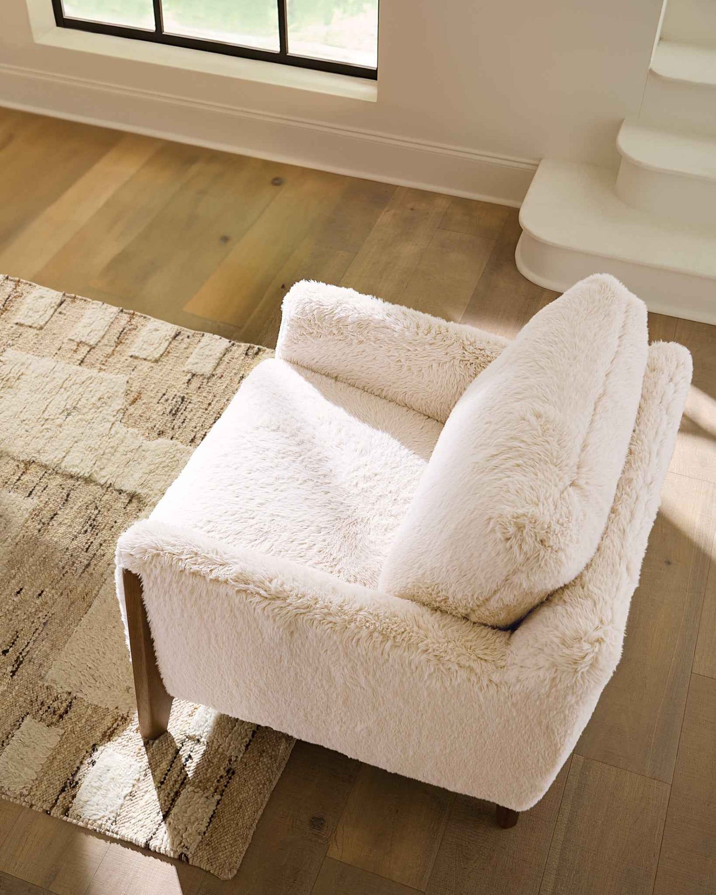 YAKETY-YAK SHEARLING ARM CHAIR