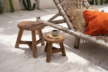 YATAI STOOL +SIDE TABLE | RECLAIMED TEAK | IN-OUTDOORS | 3 SIZES