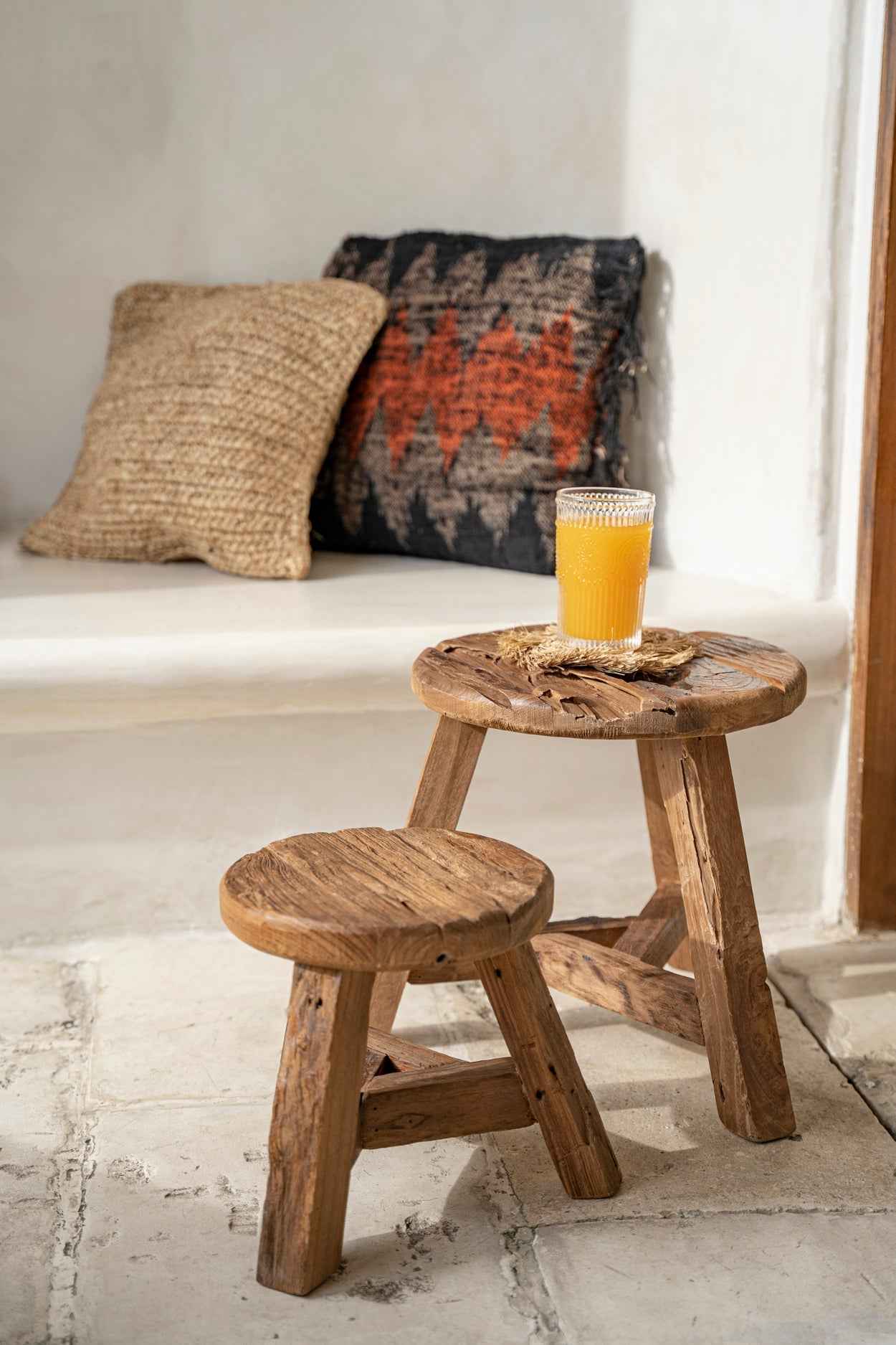 YATAI STOOL +SIDE TABLE | RECLAIMED TEAK | IN-OUTDOORS | 3 SIZES