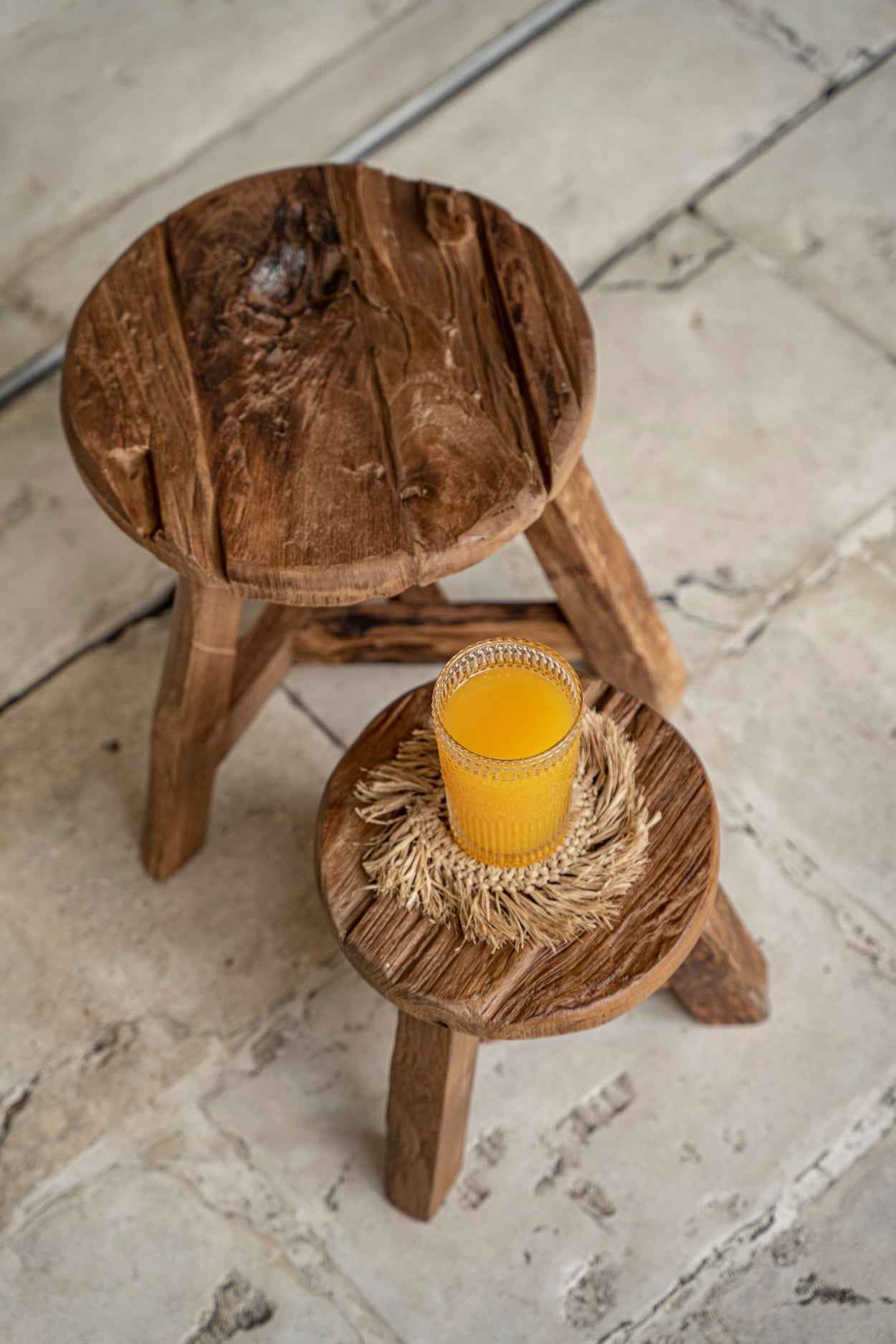 YATAI STOOL +SIDE TABLE | RECLAIMED TEAK | IN-OUTDOORS | 3 SIZES