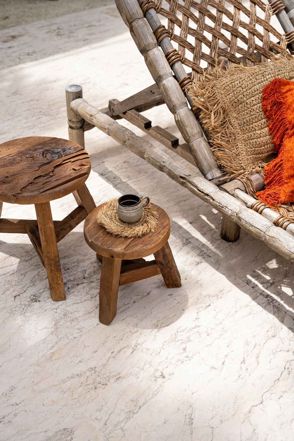 YATAI STOOL +SIDE TABLE | RECLAIMED TEAK | IN-OUTDOORS | 3 SIZES