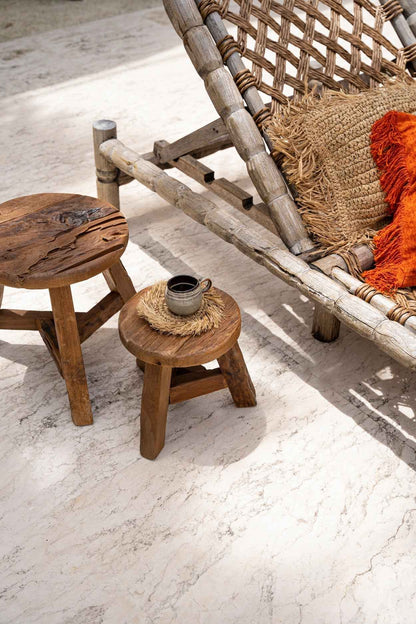 YATAI STOOL +SIDE TABLE | RECLAIMED TEAK | IN-OUTDOORS | 3 SIZES