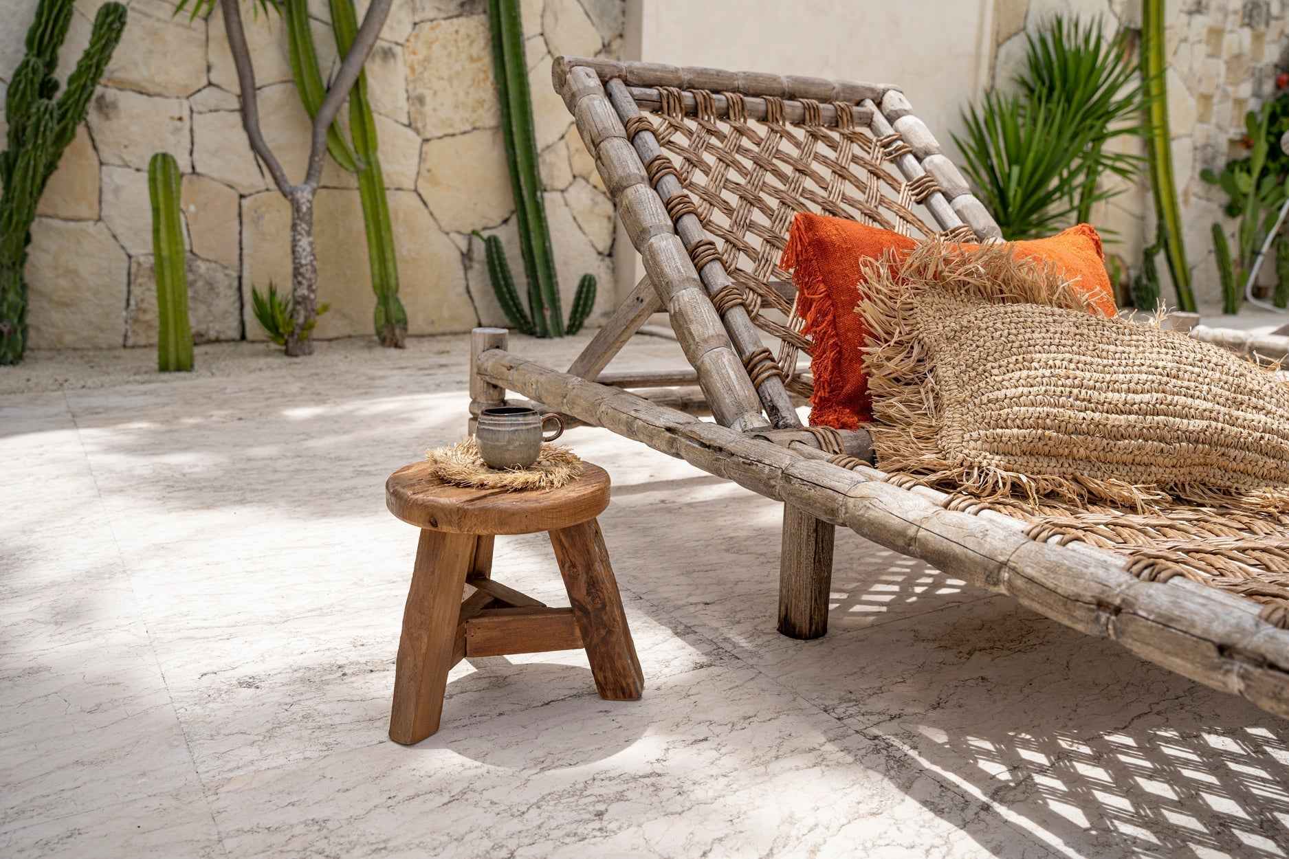 YATAI STOOL +SIDE TABLE | RECLAIMED TEAK | IN-OUTDOORS | 3 SIZES