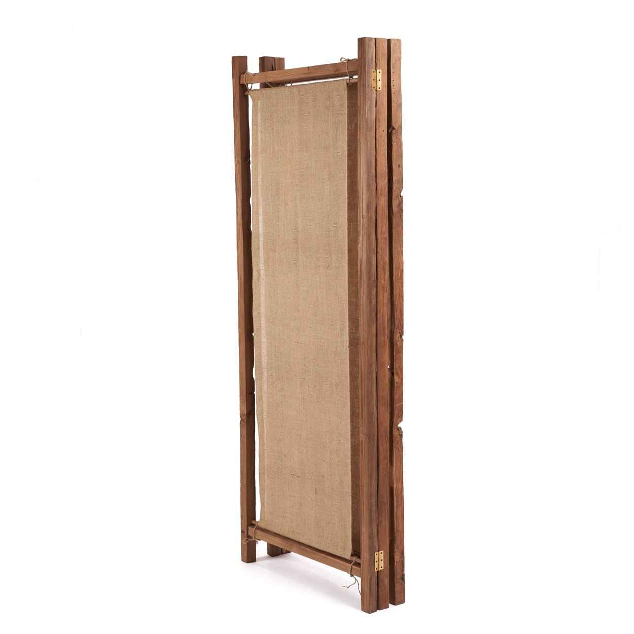 ZENBU ROOM DIVIDER - SCREEN | RECLAIMED TEAK +JUTE