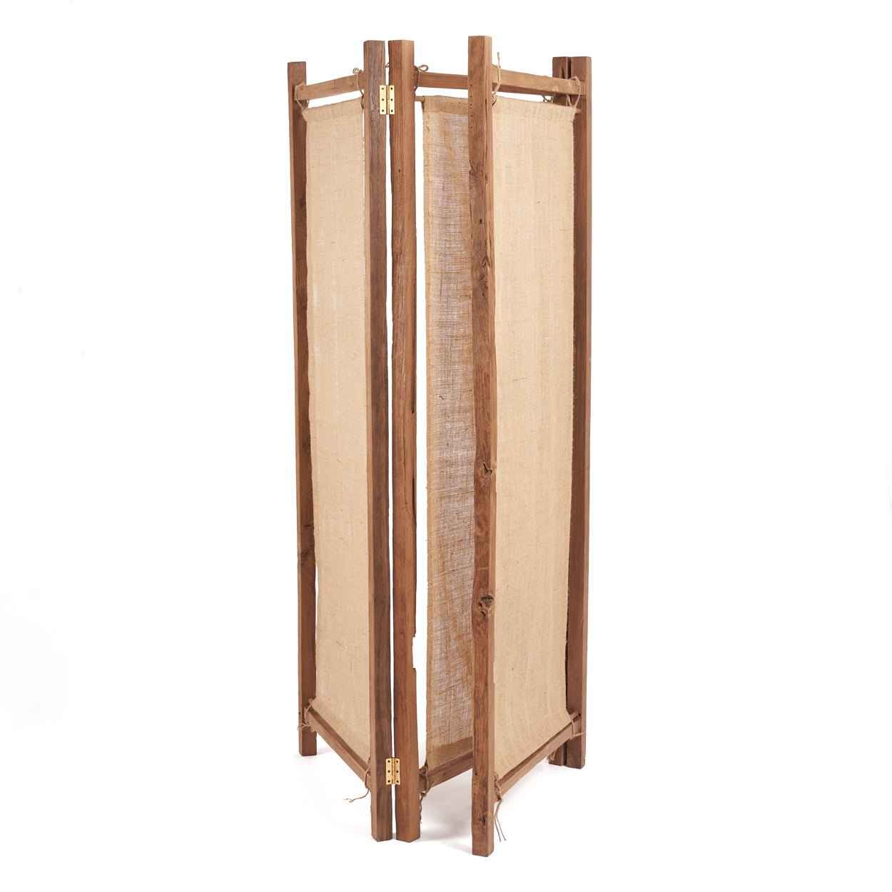 ZENBU ROOM DIVIDER - SCREEN | RECLAIMED TEAK +JUTE
