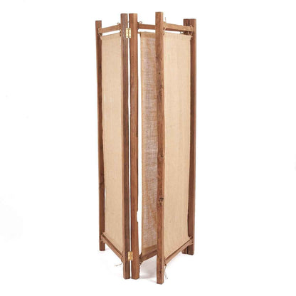 ZENBU ROOM DIVIDER - SCREEN | RECLAIMED TEAK +JUTE