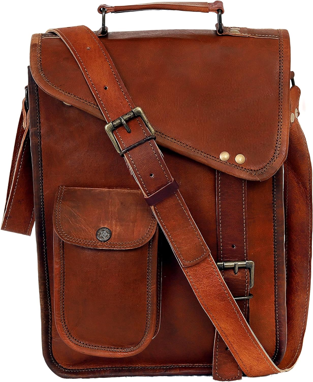 18 laptop messenger bag backpack 18" leather satchel tablet bag laptop case office briefcase messenger gift for men computer distressed shoulder