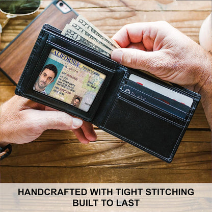 Hansa Handicraft Top Grain Leather Wallet for Men | RFID Blocking | Bifold, Extra Capacity with 2 ID Windows | Ultra Strong Stitching | Slim Billfold with 8 Card Slots | Gift for Him